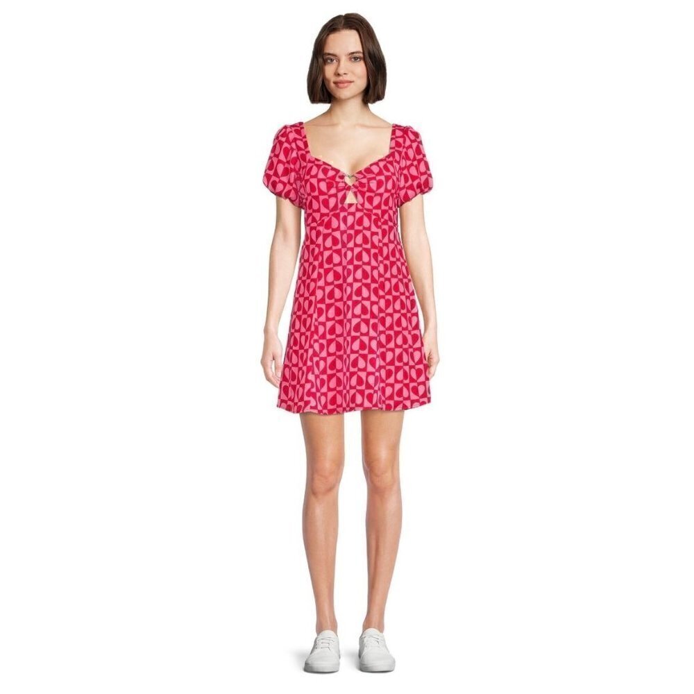 Madden NYC Heart Dress with Balloon Sleeve XL